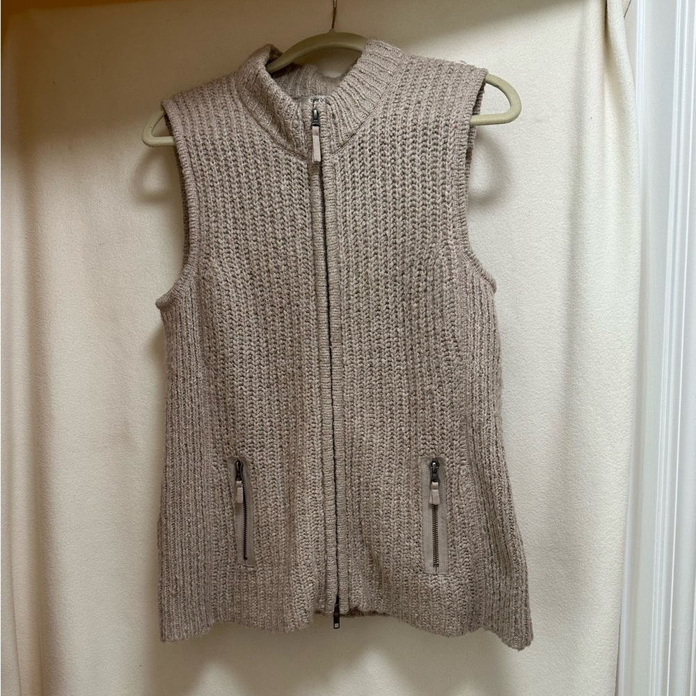 Tyler Boe Tan Knit Sweater Vest